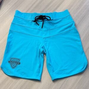 alphalete Activewear Titan Competition Board Shorts Cayman Blue Mens Size 30